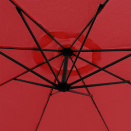 Kct Garden Parasol 3M Large Burgundy Cantilever With Base - thumbnail 7