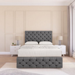 "Sloomy 3Ft Watson Divan Bed Base Steel Plush ,2 Drawers, 12"" Footboard & 26"" Struts Headboard - Single" - thumbnail 2