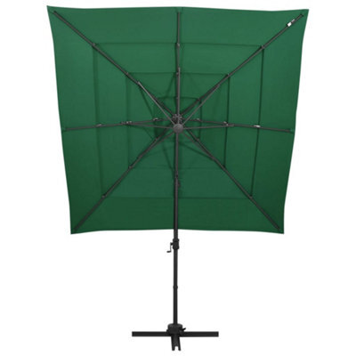 Berkfield Harmful 4-Tier Parasol With Aluminium Pole Green 250X250 Cm - image 1