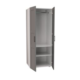 Atomia Contemporary Matt Dove Grey Double Wardrobe (H)1875mm (W)750mm (D)580mm - thumbnail 4