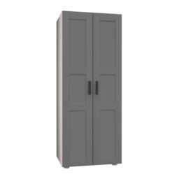 Atomia Contemporary Matt Dove Grey Double Wardrobe (H)1875mm (W)750mm (D)580mm - thumbnail 3