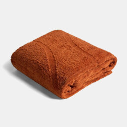 Ohs Tufted Contour Throw Teddy Fleece Blanket Winter Soft Warm Bedspread, Rust - 125 X 150 Cm - thumbnail 2