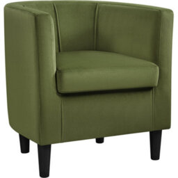 Yaheetech Olive Green Upholstered Velvet Club Chair - thumbnail 2