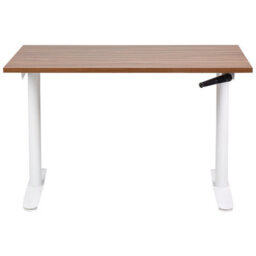 Beliani Manual Adjustable Standing Desk Destinas Brown/ White 120 Cm 72 Cm - thumbnail 4