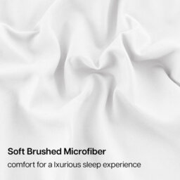 "Ameha Fitted Sheet 40 Cm Extra Deep Pocket Bed Sheet Elastic Corners Soft Microfiber Fitted Sheet 16"" (White, Double 137 X 190 Cm)" - thumbnail 6