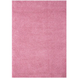 The Rugs Pink Soft Plain Design Fluffy Shaggy Rugs And Runners High Pile Living Room Kitchen Hallway 380 - thumbnail 2