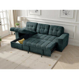 Palermo Universal Corner Sofa Bed Blue - thumbnail 2