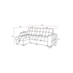 Palermo Universal Corner Sofa Bed Blue - thumbnail 3