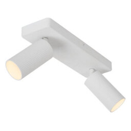 Lucide Clubs Modern Twin Ceiling Spotlight - 2Xgu10 - White - thumbnail 5