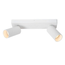 Lucide Clubs Modern Twin Ceiling Spotlight - 2Xgu10 - White - thumbnail 1