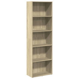 Berkfield Bookcase Sonoma Oak 60X30X189 Cm Engineered Wood - thumbnail 2