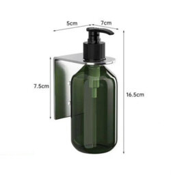 Stainless Steel Wall Mounted Soap Dispenser For Liquid Soap Shampoo Shower Gel Silver Holder With Bottle - thumbnail 1