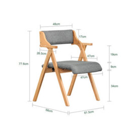 Sobuy Fst98-Hg,folding Chair,grey,w61.5Xd56Xh77.6 - thumbnail 3
