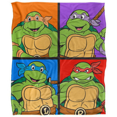 Tmnt Silky Tiles Supersoft Blanket Multicoloured (152Cm X 127Cm) - image 1