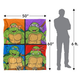 Tmnt Silky Tiles Supersoft Blanket Multicoloured (152Cm X 127Cm) - thumbnail 5