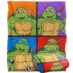 Tmnt Silky Tiles Supersoft Blanket Multicoloured (152Cm X 127Cm) - thumbnail 2