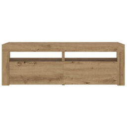 Berkfield Bedside Cabinets 2 Pcs With Leds Artisan Oak 60X35X40 Cm - thumbnail 6