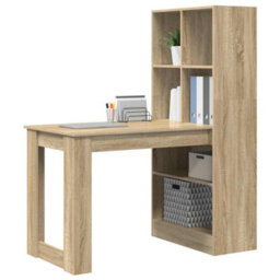 Walplus Desk With Shelf Sonoma Oak 122 X 67 X 145 Cm Engineered Wood - thumbnail 3