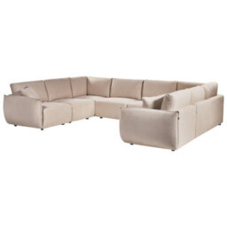 Beliani Modular U-Shape Sofa 8 Seater Mesnali Boucle Beige - thumbnail 6