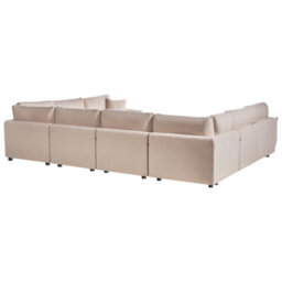 Beliani Modular U-Shape Sofa 8 Seater Mesnali Boucle Beige - thumbnail 7