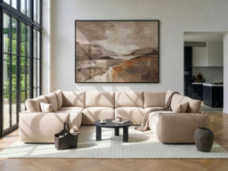 Beliani Modular U-Shape Sofa 8 Seater Mesnali Boucle Beige - thumbnail 2