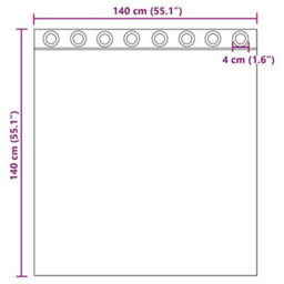 Berkfield Durable Voile Curtains With Grommets 2 Pcs Pink 140X140 Cm - thumbnail 8