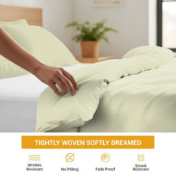 Pamposh 400 Thread Count Egyptian Cotton King Size Duvet Cover Set Premium Cotton Luxury Bedding Set With Zipper Closure - thumbnail 4