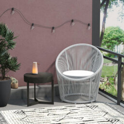 Dorel Taura Resin Lounge Chair In Light Grey - thumbnail 5