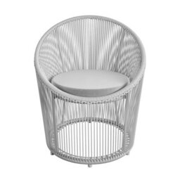 Dorel Taura Resin Lounge Chair In Light Grey - thumbnail 2