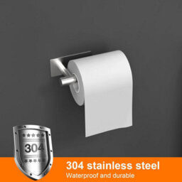 Ibergrif Mk 34052 Chrome Toilet Roll Holder Wall Mounted, Self Adhesive Paper For Bathroom & Kitchen, Waterproof, No Drilling - thumbnail 4
