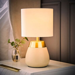 Valuelights Hurst Cream Touch Touch Table Lamp With Drum Shade - thumbnail 2