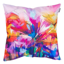 Icon Indoor And Outdoor Floral Print Waterproof Filled Cushion Pink