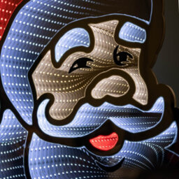 Samuel Alexander 60Cm Light Up Santa's Face Infinity Christmas Decoration With Red & White Leds - thumbnail 5