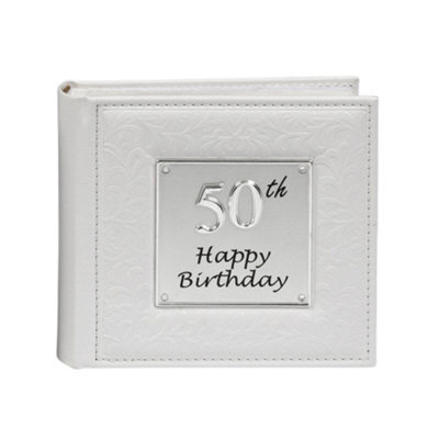 "Shudehill 50Th Happy Birthday Deluxe Photo Album Holds 80 6"" X 4"" Prints" - image 1