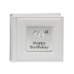 "Shudehill 50Th Happy Birthday Deluxe Photo Album Holds 80 6"" X 4"" Prints"