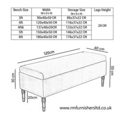 Paris Plain 120Cm Ottoman Storage Bench - Plush Velvet Shoe Bench - White Upholstery Footstool With Storage - thumbnail 3