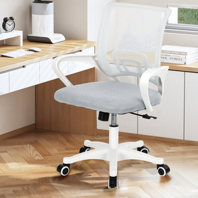 Mesh Ergonomic Home Office Chair Computer Desk Chair Adjustable Height White - image 1