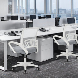 Mesh Ergonomic Home Office Chair Computer Desk Chair Adjustable Height White - thumbnail 3