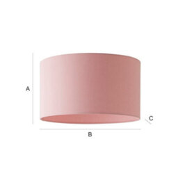 Valuelights Reni Blush Fabric Drum Ceiling Lamp Shade (D)45Cm - thumbnail 8