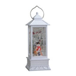 Samuel Alexander 31Cm Dual Powered Light Up Glitter Christmas Water Spinner With Snowman Scene - thumbnail 9