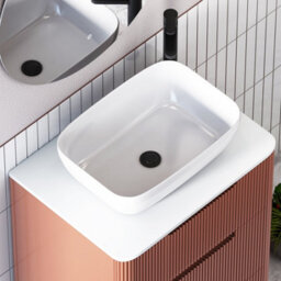 Royal Bathrooms Avenza 700mm Terracotta Clay Floor Standing Countertop Bathroom Vanity Unit 2 Drawer With Elva Basin - thumbnail 7