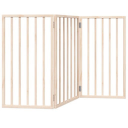 Walplus Wood Dog Gate Foldable 3 Panels 150 Cm Poplar - Pet Barrier - thumbnail 2
