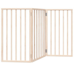 Walplus Wood Dog Gate Foldable 3 Panels 150 Cm Poplar - Pet Barrier - thumbnail 6