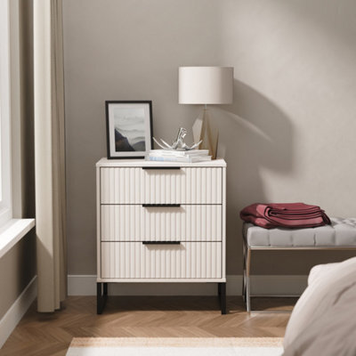 Ancona Matt Kashmir 3 Drawer Chest (H)678mm (W)575mm (D)395mm - image 1
