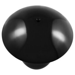 Beliani Mushroom Table Lamp 30Cm, High-Gloss Black Powder-Coated Iron Base, Wide Dome Shade - thumbnail 3