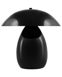 Beliani Mushroom Table Lamp 30Cm, High-Gloss Black Powder-Coated Iron Base, Wide Dome Shade - thumbnail 2
