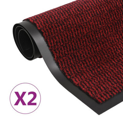 Berkfield Dust Control Mats 2 Pcs Rectangular Tufted 60X90 Cm Red - image 1