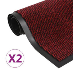 Berkfield Dust Control Mats 2 Pcs Rectangular Tufted 60X90 Cm Red