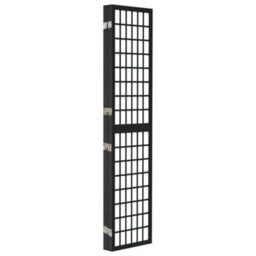 Berkfield Folding 4-Panel Room Divider Japanese Style 160X170 Cm Black - thumbnail 4