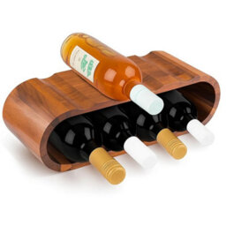 Free Standing Wood Wine Rack Storage,8 Wine Bottle Holder Stand,countertop - thumbnail 5
